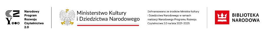 Belka logotypowa Narodowego programu Rozwoju Czytelnictwa 2.0